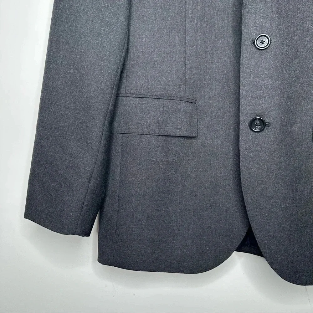 J. Crew Grey Ludlow Italian Super 120’s Wool Two Button Blazer Sport Coat 36R